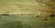 The Harbor at Galveston, was painted for the Texas exhibit at the